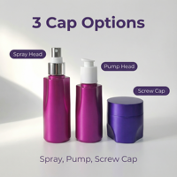 Flacons pulvérisateurs à pompe en PETG et ABS de forme cosmétique pour parfum, forme Alien, capacité 50g/30~100~120ml, sérigraphiés