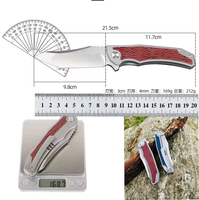 Couteau de poche pliant 2025 DIY OEM D2 Blade Titanium Handle 227cm pour la chasse, le camping, la survie tactique et les situations d'urgence