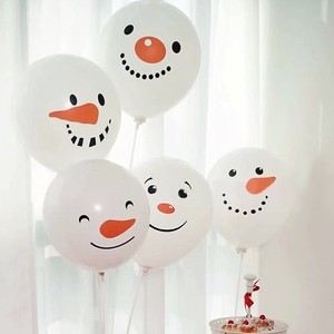 Natale pupazzo di neve palloncini in lattice decorazioni natalizie inverno tema neve Xmas Noel Natal Navidad fornisce palloncini pupazzo di neve - Product Image 4