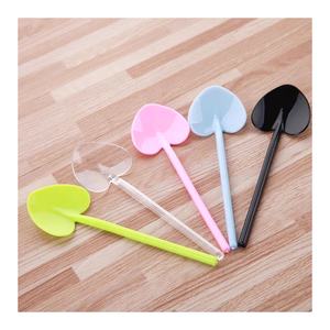 Vente en gros de mini glace pilée jetable en plastique clair, rose, bleu, vert, noir, salade de crème glacée, gâteau aux fruits, fourchette et cuillère à dessert - Product Image 5