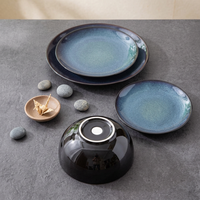 Service de table en céramique EKA Europe, couleur et forme personnalisées, norme internationale, qualité AB, assiettes et bols
