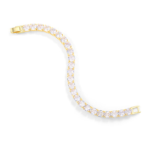 Fashion Tennis <b>Bracelet</b> Zinc Alloy Claw Setting Zircon Full Diamond Party Jewelry Women's <b>Bracelet</b> - Product Image 4