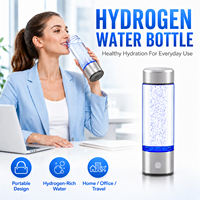 Générateur d'eau hydrogénée Wellness 1400ppb, membrane d'échange de protons SPE PEM, électrolyse de l'eau, bouteille portable riche en H2