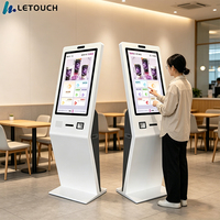 à commande automatique pour PC à écran tactile debout de 32 pouces, Kiosque interactif d'imprimante Android POS en libre-service