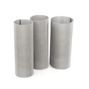 304 316 Stainless Steel Woven Wire Mesh Cylinder Filter Tube 2-635 Mesh Stainless Steel Metal Fiber