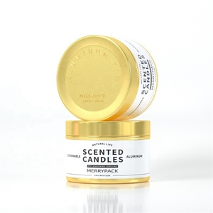 Envase de Aluminio para Velas de 50 ml, Latas Doradas para Velas, Embalaje para Velas - Product Image 1