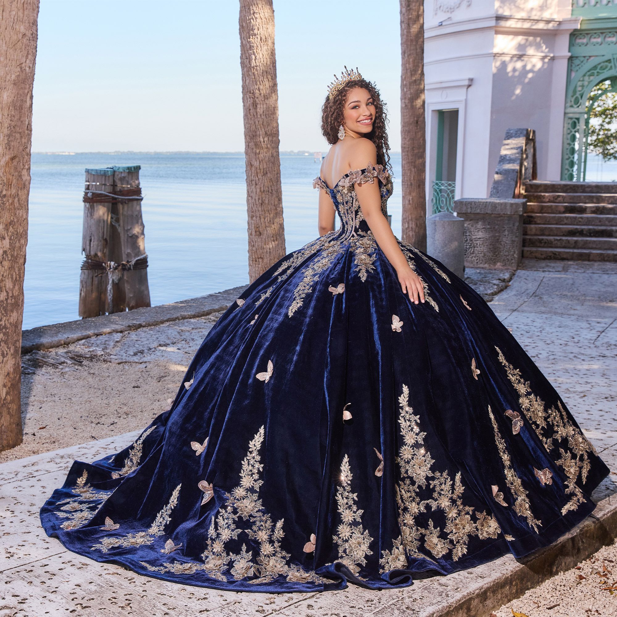 slim fit dress slacks Off Shoulder Navy Blue Prom Dress With Slit, Navy Blue Formal Dress, Navy  Blue Bridesmaid Dress main image 1