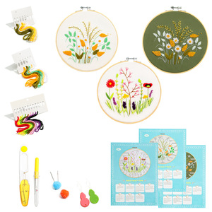 Kit <span class=keywords><strong>de</strong></span> Bordado Europeo <span class=keywords><strong>de</strong></span> 3 Piezas <span class=keywords><strong>para</strong></span> <span class=keywords><strong>Principiantes</strong></span>, con Patrón, Aguja, <span class=keywords><strong>Punto</strong></span> <span class=keywords><strong>de</strong></span> <span class=keywords><strong>Cruz</strong></span>, Tela, Decoración, Regalo, Flor Bordada - Product Image 2