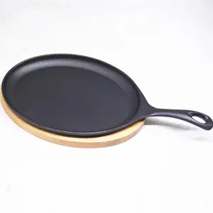 Cast Iron Sizzler Hot Serving Dish - China Cast Iron Paella Pans and Cast  Iron Shower Pan price