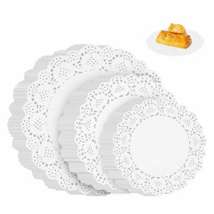 Paquete de 150 Manteles Individuales de Papel de Encaje Blanco <span class=keywords><strong>para</strong></span> Comida, Manualidades, Baby Showers, Fiestas, Bodas, Cumpleaños, Decoración de Mesa - Product Image 1
