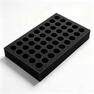 Insert en EVA blanc inodore pour boîte cadeau, emballage cosmétique, protection de bouteille en verre, insert floqué personnalisé découpé sur mesure - Product Image 1
