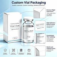 Etichette Personalizzate per Fiale da 3ml, 10ml, 30ml e Scatole di Carta con Logo Personalizzato per Prodotti Peptidici