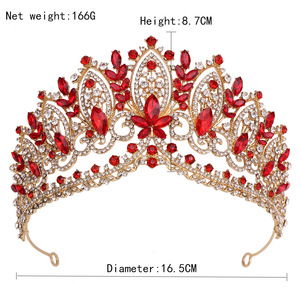 Tiara Barocca in Cristallo, Corona <span class=keywords><strong>di</strong></span> Lusso con Strass per Sposa, Principessa, Quinceañera, Accessorio per Capelli per Feste <span class=keywords><strong>di</strong></span> Compleanno - Product Image 6
