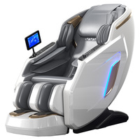 Fauteuil de massage intelligent de luxe 3D à gravité zéro avec massage des pieds, commande vocale Bluetooth, fonction de compression chaude et musique, électrique pour la maison