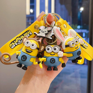 Dễ thương Minion 12 Zodiac PVC 3D phim hoạt hình anime Keychain đẹp cao su mặt dây chuyền túi cho xe & cặp vợ chồng với keo giọt Keychain Quà Tặng - Product Image 5