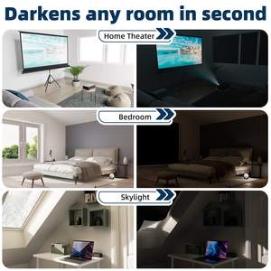 Rideaux occultants portables pouvant être coupés 100% stores occultants en matériau occultant pour bébé ou voyage-Noir - Product Image 4