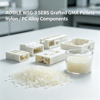 AOSILE W5G-3 SEBS greflé à l'époxy, Agent réactif pour mélanges PP/PET, Liaison Nylon & PC, Compatibilisant réactif pour extrusion