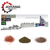 Machine de traitement automatique de flocons d'aliments pour poissons tropicaux JOYANG, extrudeuse d'aliments pour animaux de compagnie en acier inoxydable, ligne de traitement haute capacité