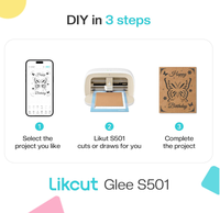 Máquina Cortadora de Vinilo Likcut, Kit para Crear Tarjetas con Estuche de Transporte y Accesorios, Crea una Máquina de Pegatinas, Diversión Creativa DIY