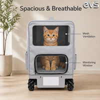 Poussette pour animaux de compagnie OVS moderne, portable, haut de gamme, avec capteur de mouvement, double stabilisation, absorption des chocs et fonction automatique