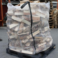 Sacs en filet géants FIBC respirants pour conteneurs en vrac PP, certifiés ISO9001, capacité 1-3 tonnes, pour stockage intérieur de bois de chauffage