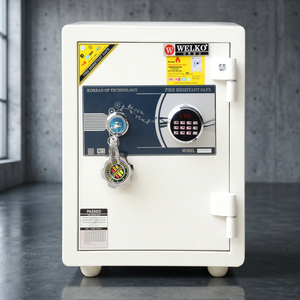 WELKO WELKO LX630 E Gold White Security Steel <b>Safe</b> Vietnam Manufacturer Stainless Steel <b>Key</b> <b>Lock</b> Fireproof 1000-1200C <b>Safe</b> - Product Image 3
