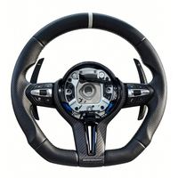 Volante de coche de fibra de carbono y cuero en stock para BMW 328i F10 ACC F20 M3 F22 X3 E83 M550i F26 X4 F80 M140i F90 540 I4 Z4