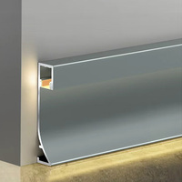 Profilé de plinthe en aluminium Ringo, alliage thermolaqué, accessoires de canal pour éclairage LED linéaire au sol, pour la décoration moderne de la maison