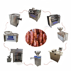 Línea de Producción de Salchichas de Carne Industrial Semiautomática Personalizada con Componentes Centrales de Rodamiento de Acero Inoxidable, Capacidad de 1000 kg/h - Product Image 2