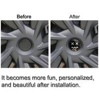 Autocollants décoratifs en aluminium personnalisés avec logo, 56 mm, de luxe, autocollants décoratifs pour carrosserie de voiture, enjoliveurs de roues pour Tesla