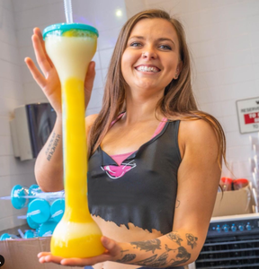 Пластиковые Портативные 32 унции с длинной шеей, прозрачные индивидуальные рекламные коктейли, дайкири, пластиковые Дворовые чашки, слякоть, пластиковая чашка - Product Image 6