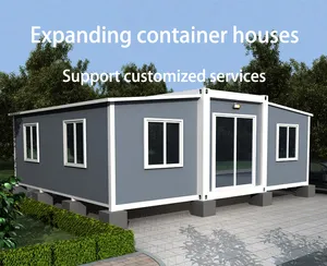 Erweiterbares Haus Modular Tiny Vorgefertigte 20 Ft/40 Fuß Container pläne 40 Ft erweiterbares Container haus mit 3 Schlafzimmern nach Hause