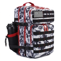 Mochila de Moda para Hombre, Impermeable, Resistente a los Rayos UV, Negra, de Lona, Estilo Militar, 45L
