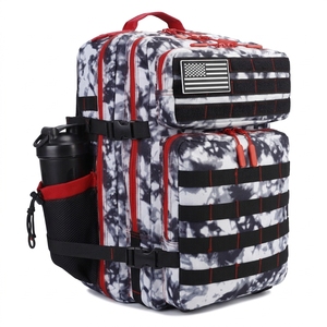 Mochila de Moda para Hombre, Impermeable, Resistente a los Rayos UV, Negra, de Lona, Estilo Militar, 45L - Product Image 1