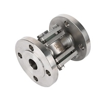 Moniteur de débit d'eau à bride en acier inoxydable poli Hongyu avec jauge de niveau d'huile et fenêtre d'observation de l'impeller usinée CNC