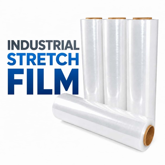 OEM Color PE Stretch Film Roll Industrial Pallet Wrap Film Red Black Blue Clear Packaging Film Wholesale
