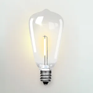 Jaiyi Nhà Máy Trực Tiếp Trang Trí LED Bóng Đèn Nhựa S14 Năng Lượng Mặt Trời Chuỗi Đèn Tùy Chỉnh Vườn Cổ Tích Đèn