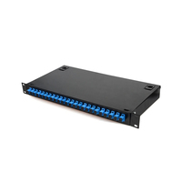 Unionfiber 19" 1U 24 ports ODF, Distributeur optique 1x32, Montage en rack, Cadre de distribution optique 24 fibres (ODF)