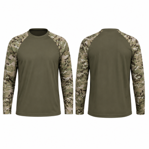 เสื้อแขนยาว Dri Fit สำหรับผู้ชาย แห้งเร็ว ระบายอากาศได้ดี ซับเหงื่อ เหมาะสำหรับกิจกรรมกลางแจ้ง ตกปลา ฝึกซ้อม กีฬา เสื้อยืดประสิทธิภาพสูง - Product Image 3