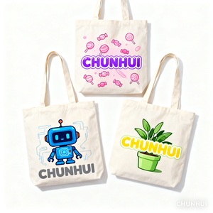 Tùy Chỉnh Rắn Vải Mua Sắm Tote Túi Hình Học Màu Vai Đồng Bằng Thiết Kế Tái Sử Dụng Hàng Ngày Sử Dụng Quà Tặng Cá Nhân Logo - Product Image 2