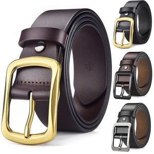 Vente d'usine, ceinture en cuir véritable pour homme, ceinture en cuir de vache, ceinture décontractée pour pantalon décontracté, boucle <span class=keywords><strong>à</strong></span> ardillon, style décontracté, affaires, vente en gros - Product Image 2