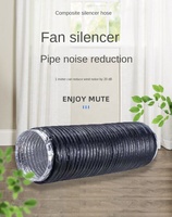 Silencieux composite en aluminium double couche pour la réduction du bruit, conduit de ventilation d'air frais, design moderne pour salle de sport et extérieur