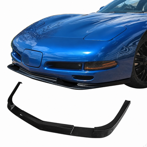 Lèvre de pare-chocs avant ABS pour Chevrolet <span class=keywords><strong>Corvette</strong></span> <span class=keywords><strong>C5</strong></span> <span class=keywords><strong>1997</strong></span>-2004, séparateur de lèvre avant 3 pièces, protection de spoiler, noir - Product Image 1