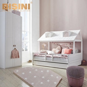Designer Wooden White Beech Wood <strong>House</strong> <strong>Bed</strong> Toddler <strong>Bed</strong> With Under <strong>Bed</strong> Drawer - Product Image 1