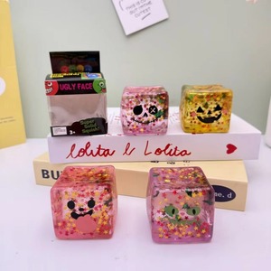 Maltose-shaped Water Cube Squishy Slow-Rebound Stress-Relief Toy Halloween Glitter Thermoplastic <b>Rubber</b> Maltose Candy Toy - Product Image 5
