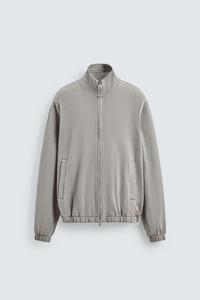 Felpa con Cappuccio Vintage in Maglia di Cotone 100% con Zip, Stile <span class=keywords><strong>ZA</strong></span> <span class=keywords><strong>RA</strong></span>, in Pile Oversize con Chiusura a Cerniera - Product Image 3