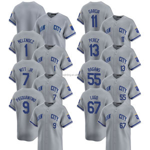 2025 für Kansas City Road Limited Graues Trikot für Männer Benutzer definierte Baseball-Shirts in Übergröße mit gestickten Logos Genähte Uniformen - Product Image 1
