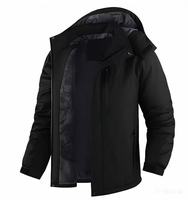 Veste imperméable coupe-vent pour homme, doublée de polaire thermique, à capuche, avec col montant et fermeture éclair, pour sports d'hiver sur glace, OEM