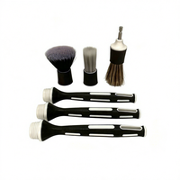 Ensemble de brosses détachables pour le detailing automobile, outils de beauté automobile fournis par l'usine avec adaptateur de perceuse amovible