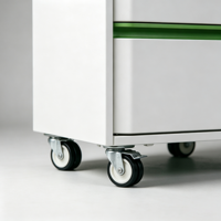 Armoire de laboratoire mobile tout acier à bords inclinés avec tiroirs verrouillables et roulettes pour le rangement des postes de travail de laboratoire modernes